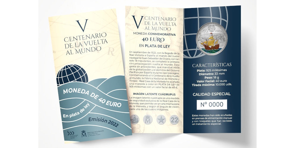 ESPAÑA 40 EUROS 2022 VUELTA AL MUNDO