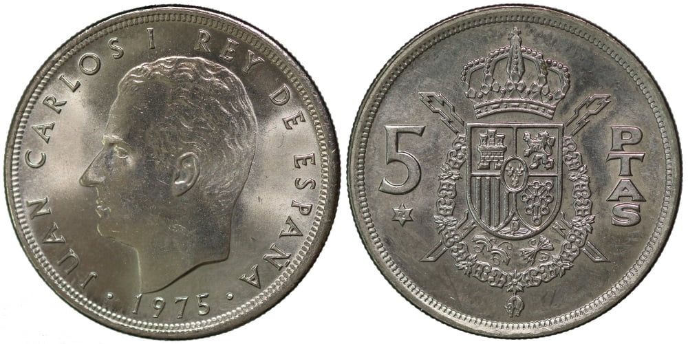 JUAN CARLOS I 5 PESETAS 1975*76