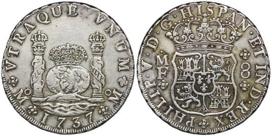 FELIPE V  8 REALES 1737 MEXICO MF