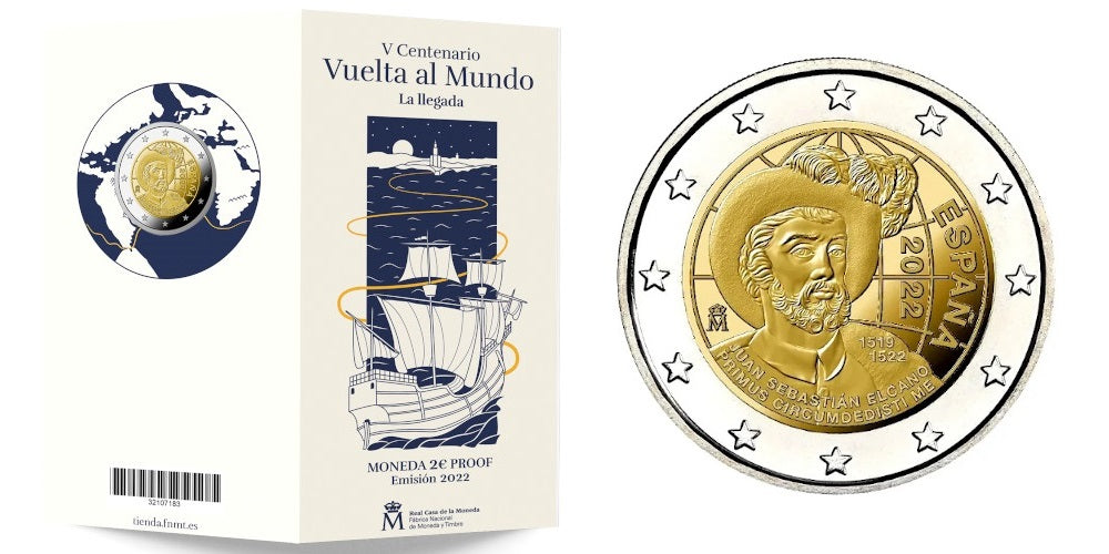 ESPAÑA CARTERA 2 EUROS 2022 VUELTA AL MUNDO
