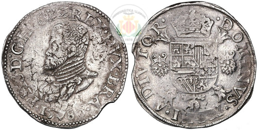 FELIPE II  ESCUDO FELIPE 1580 AMBERES