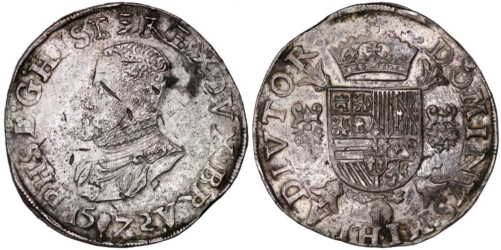 FELIPE II  ESCUDO FELIPE 1572 AMBERES