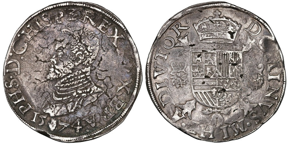 FELIPE II  ESCUDO FELIPE 1574 AMBERES