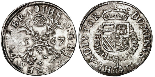 FELIPE II  ESCUDO DE BORGOÑA 1567 AMBERES