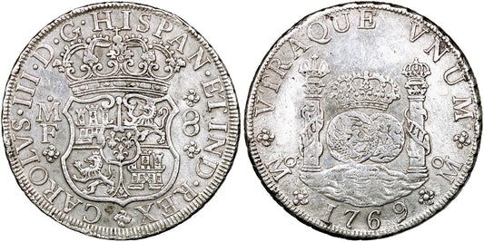 CARLOS III  8 REALES 1769 MEXICO MF