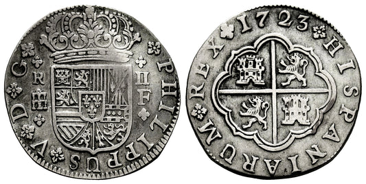 FELIPE V  2 REALES 1723 SEGOVIA F