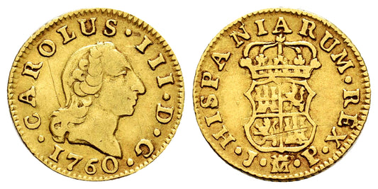CARLOS III  1/2 ESCUDO 1760 MADRID JP