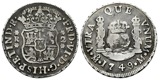FERNANDO VI  2 REALES 1749 MEXICO M