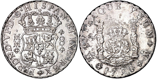 FERNANDO VI  8 REALES 1758 MEXICO MM