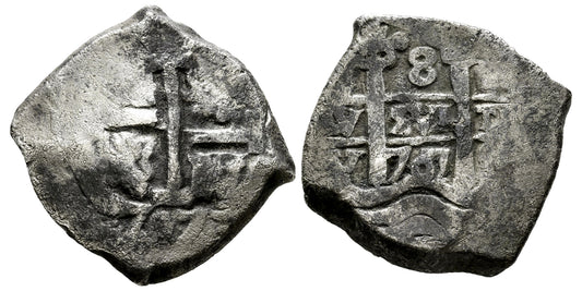 FELIPE V  8 REALES 1707 POTOSI Y
