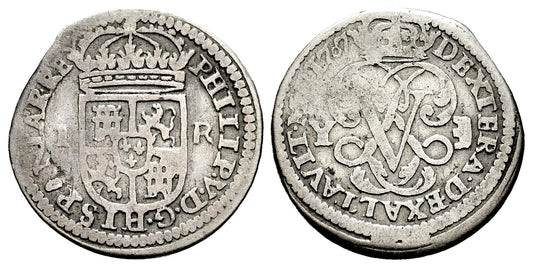 FELIPE V  1 REAL 1707 SEGOVIA Y
