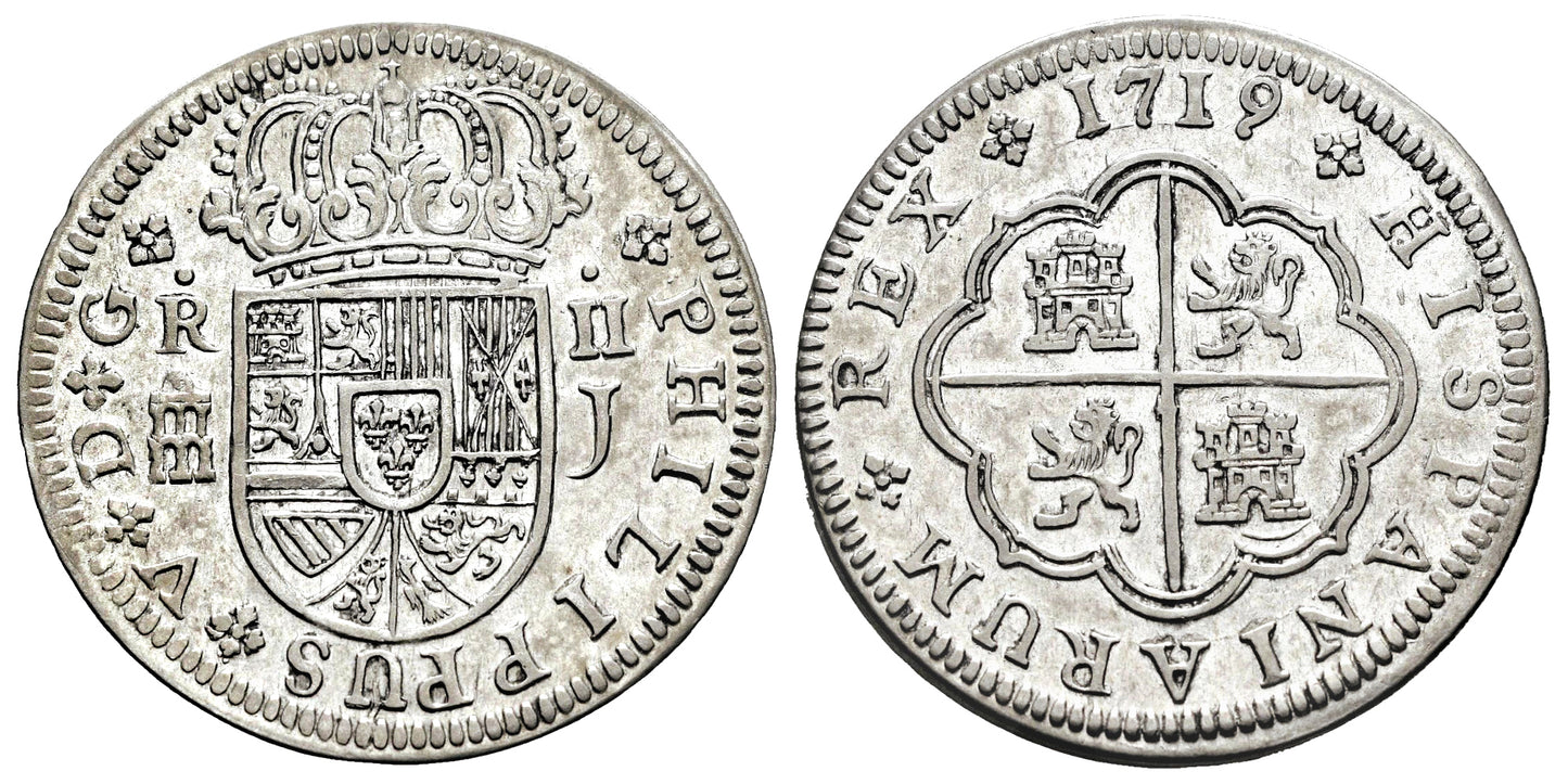 FELIPE V  2 REALES 1719 SEGOVIA