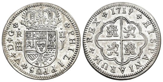 FELIPE V  2 REALES 1719 SEGOVIA