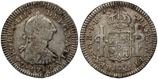 CARLOS III 1 REAL 1782 MEXICO FF