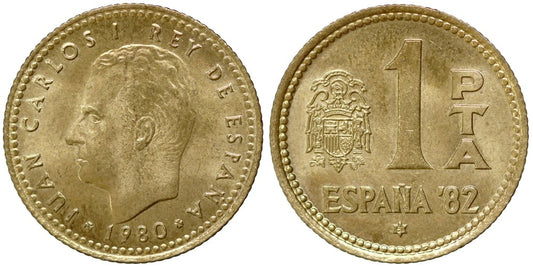 JUAN CARLOS I  1 PESETA 1980*81 FUTBOL