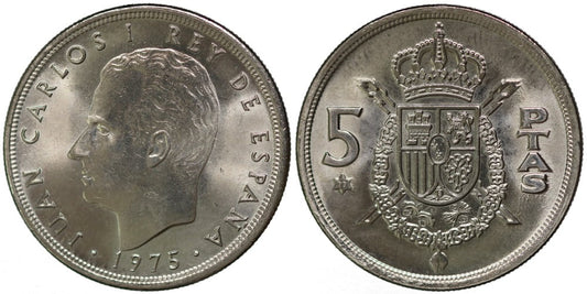 JUAN CARLOS I  5 PESETAS 1975*77