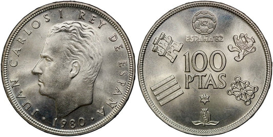 JUAN CARLOS I 100 PESETAS 1980*80 FUTBOL