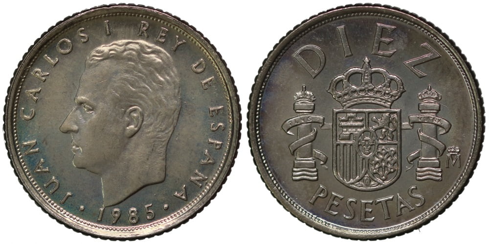 JUAN CARLOS I  10 PESETAS 1985