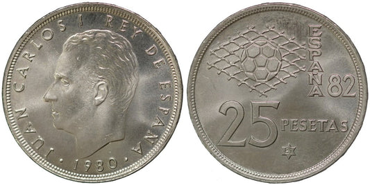 JUAN CARLOS I  25 PESETAS 1980*81 FUTBOL