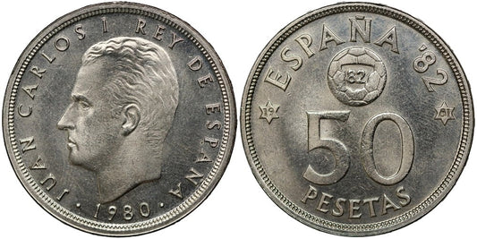 JUAN CARLOS I  50 PESETAS 1980*81 FUTBOL