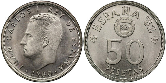 JUAN CARLOS I  50 PESETAS 1980*82 FUTBOL